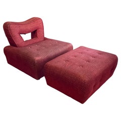1950s Grosfeld House Lounge Chair & Ottoman