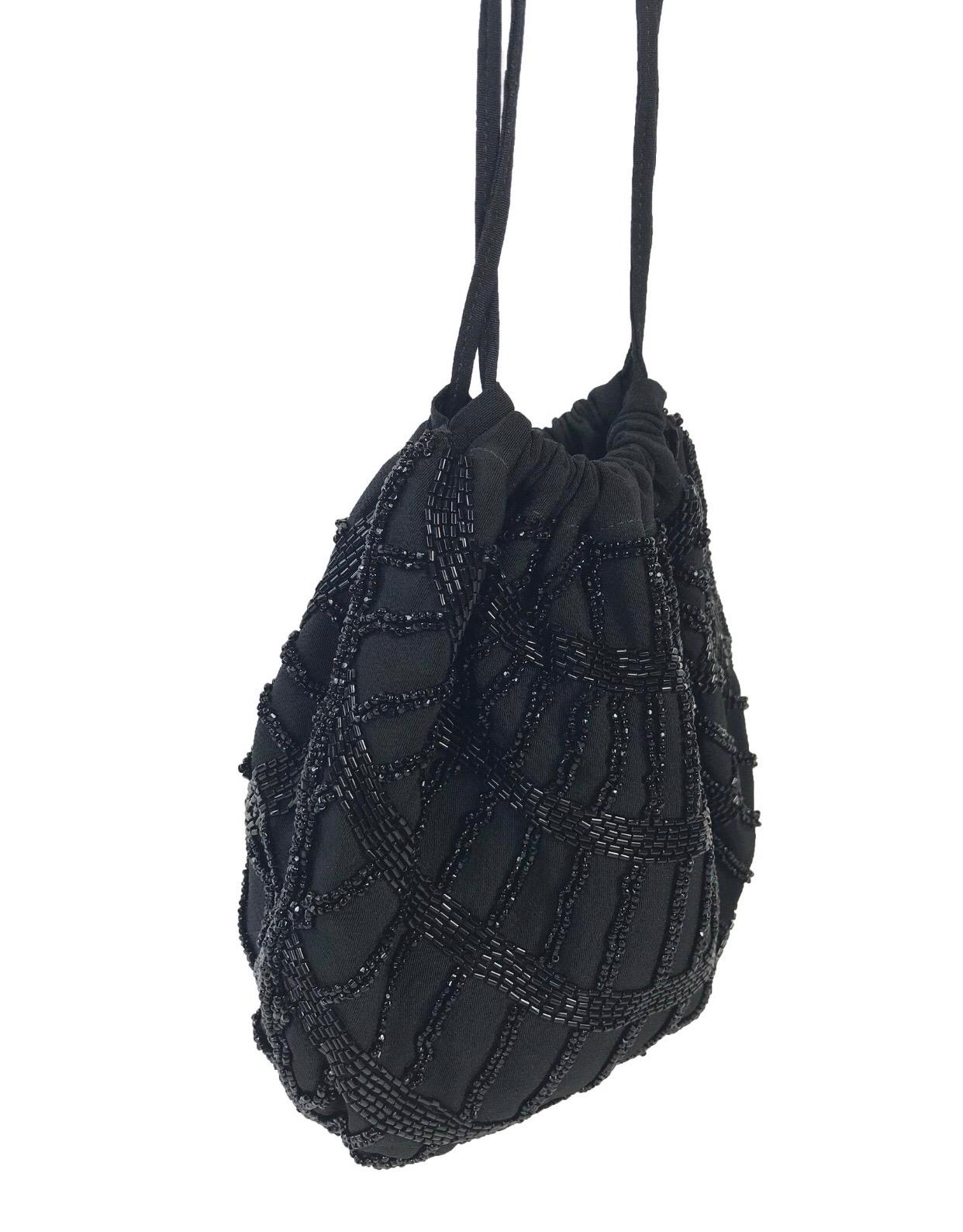 Black 1950s Gucci beaded evening bag 