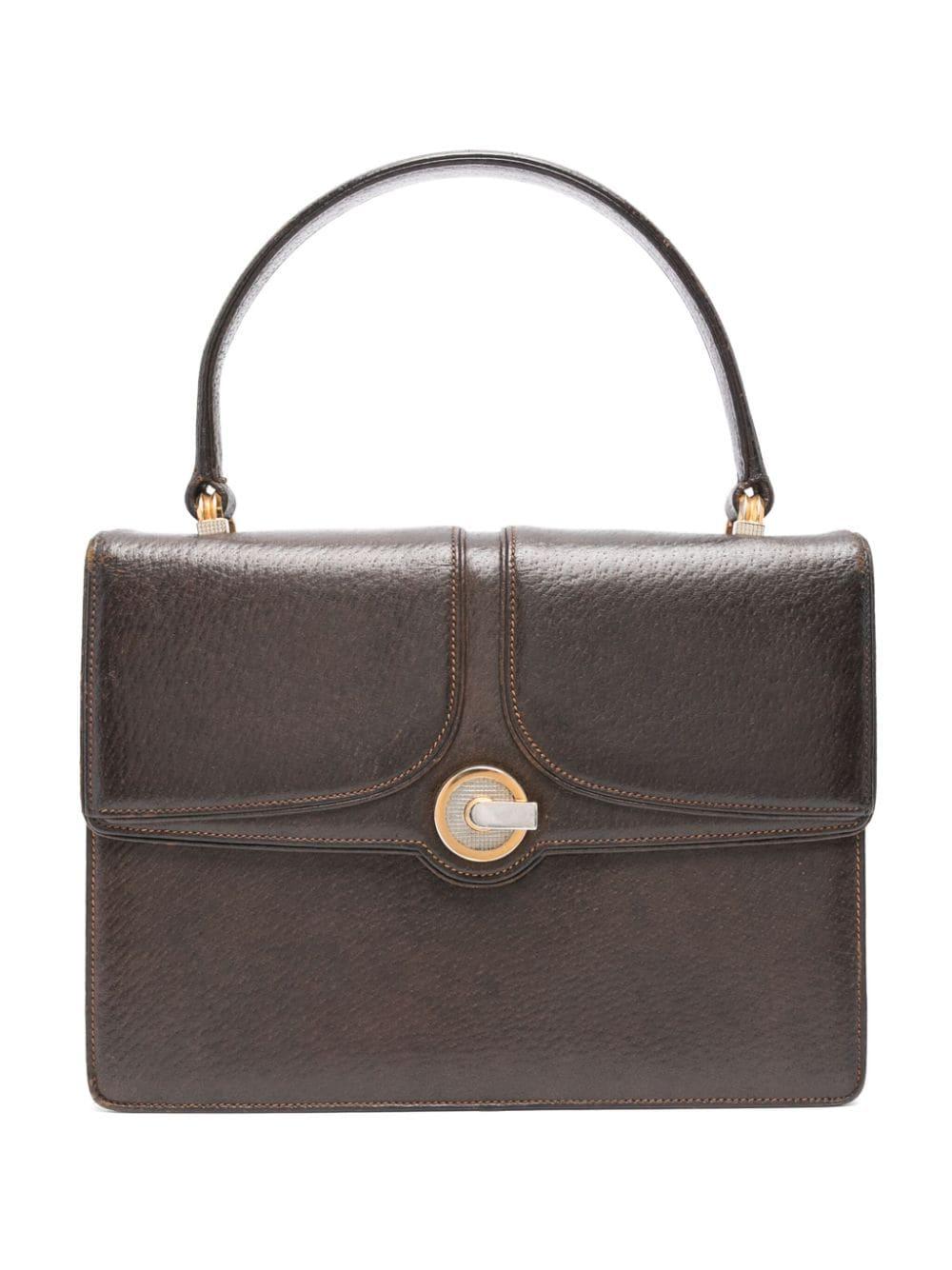 1950s Gucci Brown Leather Handbag For Sale 2