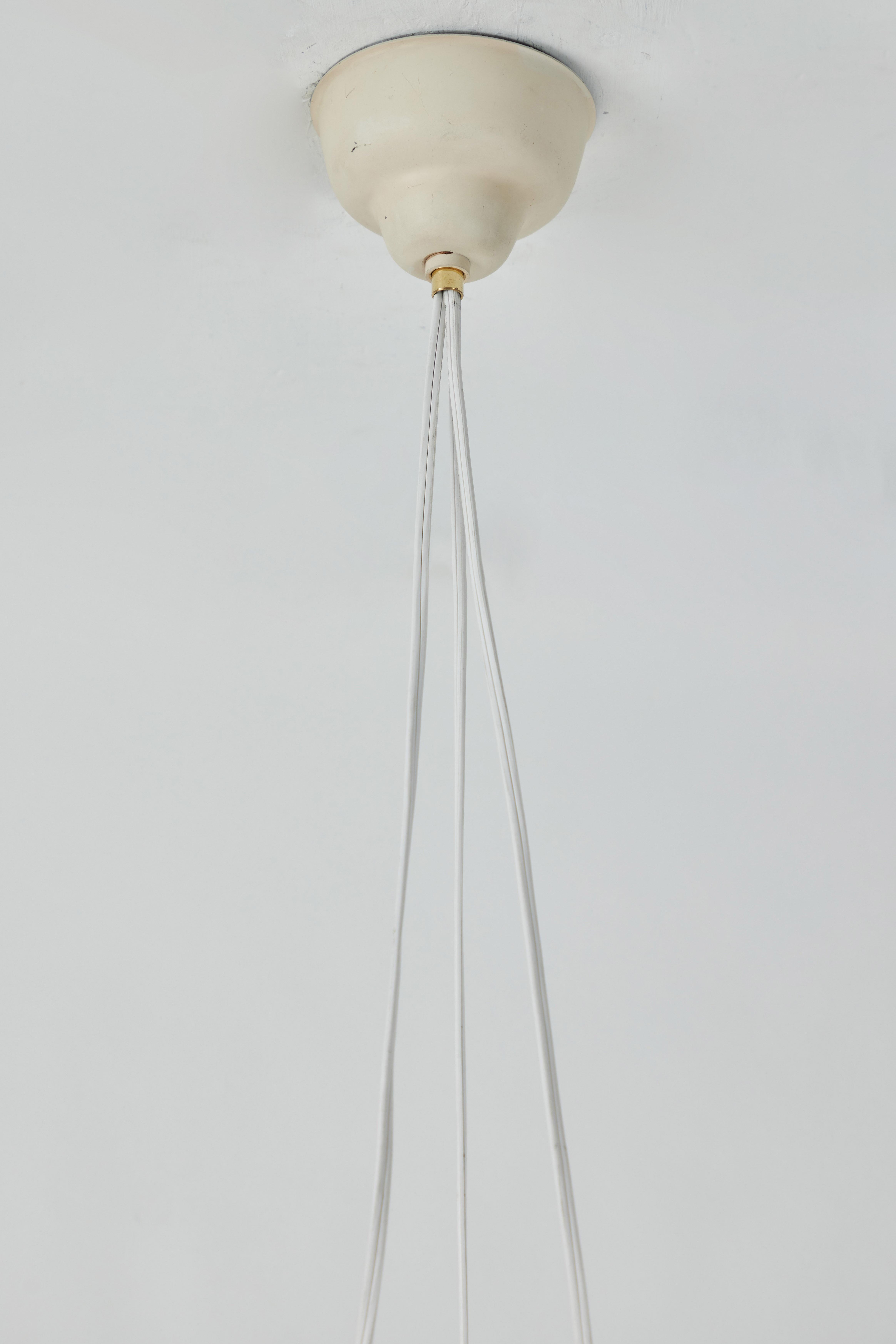 1950s Gunnar Asplund Brass & Glass Suspension Lamp by for ASEA 2