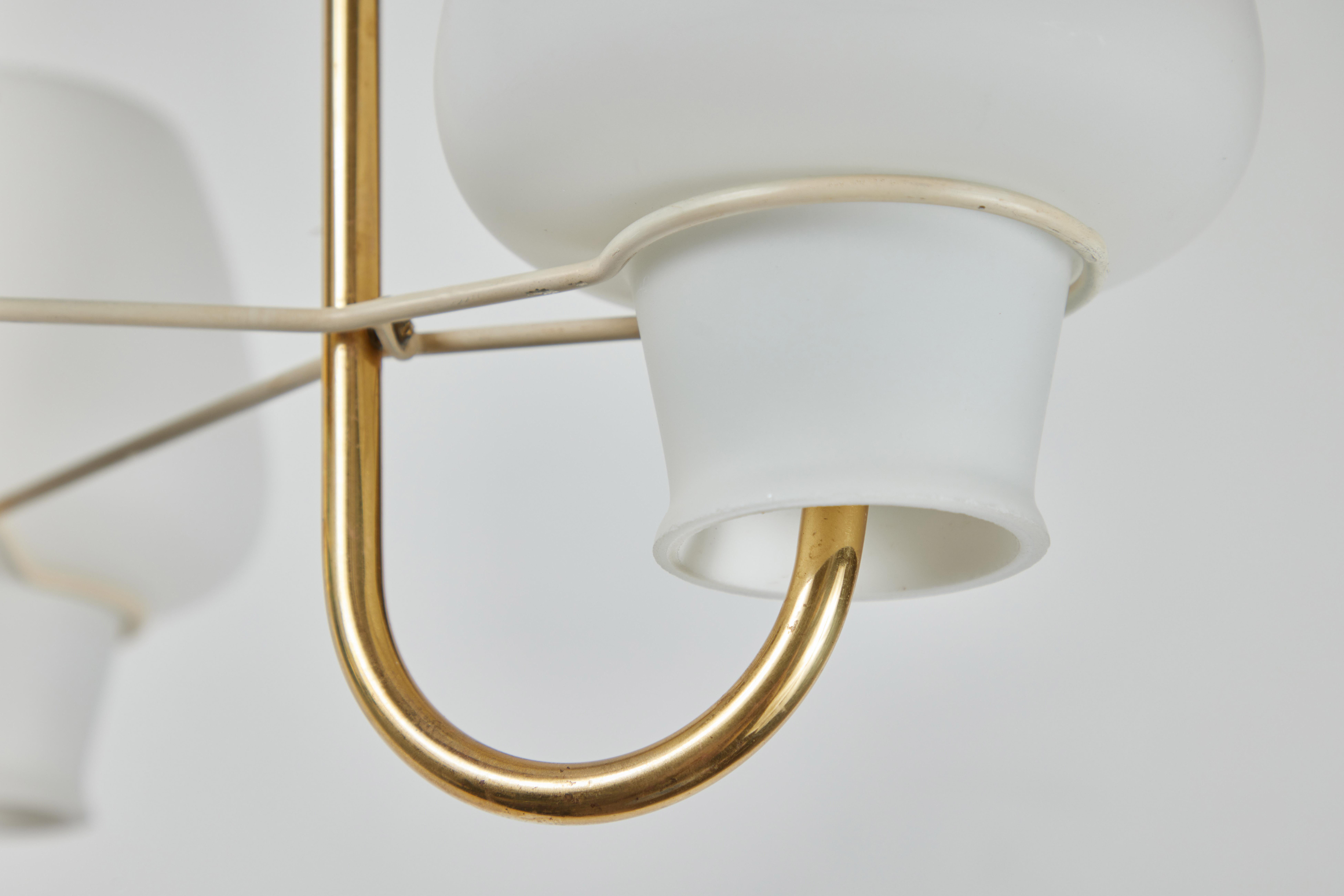 Mid-20th Century 1950s Gunnar Asplund Brass & Glass Suspension Lamp by for ASEA