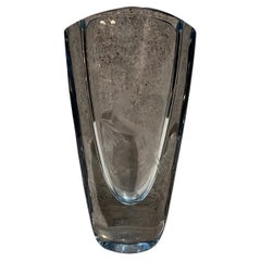 1950s Gunnar Nyland Strombergshyttan Vase Gazelle Art Glass Sweden