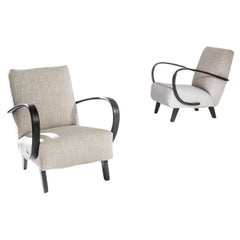 Used 1950s H-410 Armchairs by J. Halabala, a Pair