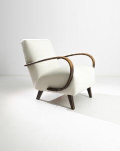 1950s H-410 Bouclé Armchair by J. Halabala