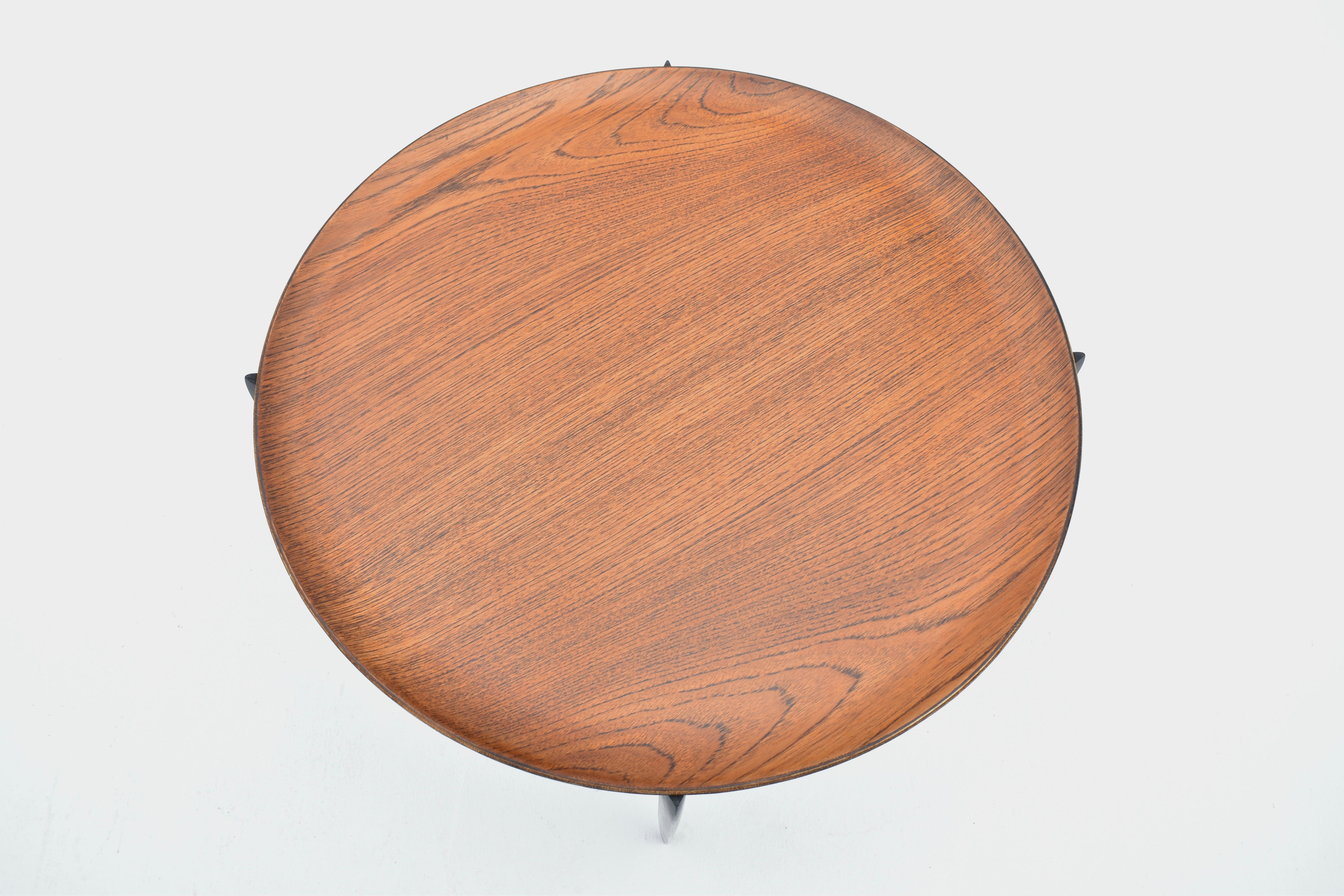 Danois Table d'appoint en teck de H. Engholm & Sven Willumsen pour Fritz Hansen, Danemark, années 1950 en vente