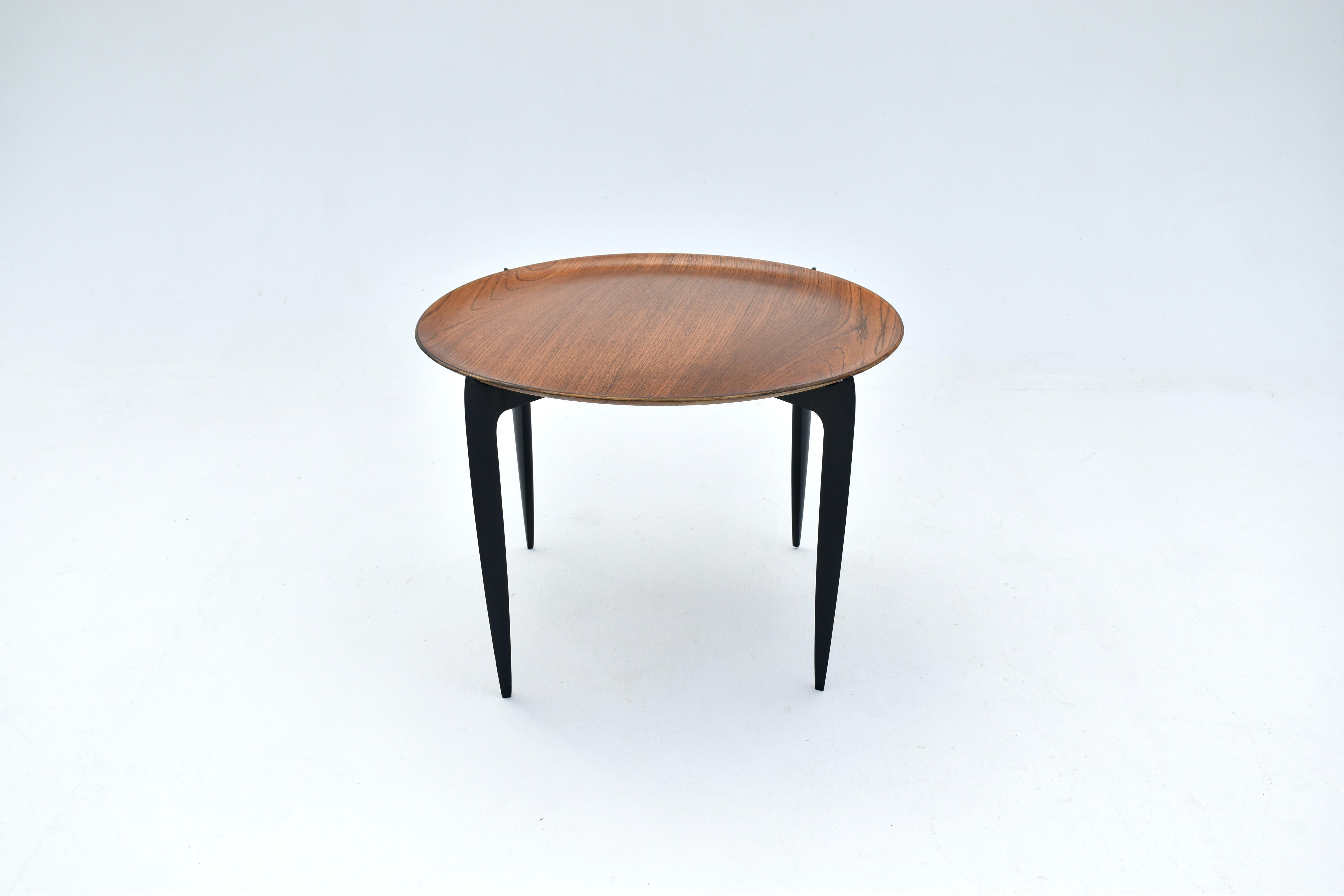 Teck Table d'appoint en teck de H. Engholm & Sven Willumsen pour Fritz Hansen, Danemark, années 1950 en vente