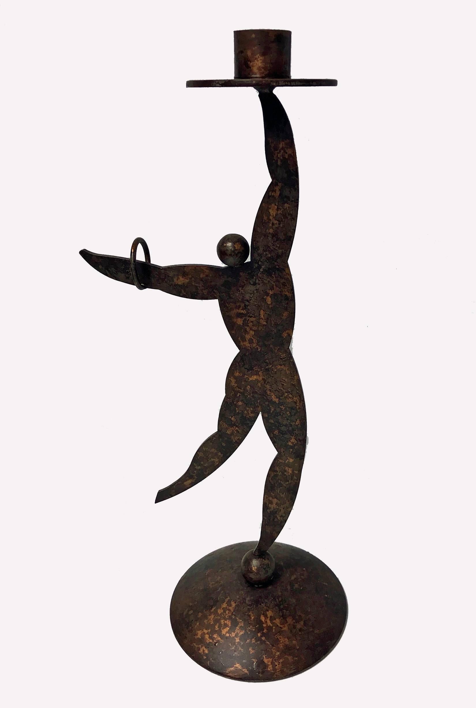 1950s Hagenauer Style Candleholders in the Form of Dancers In Good Condition In Toronto, Ontario