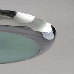 1950s ‘Halo’ Chrome Pendant by Josef Hůrka for Napako, 39 cm