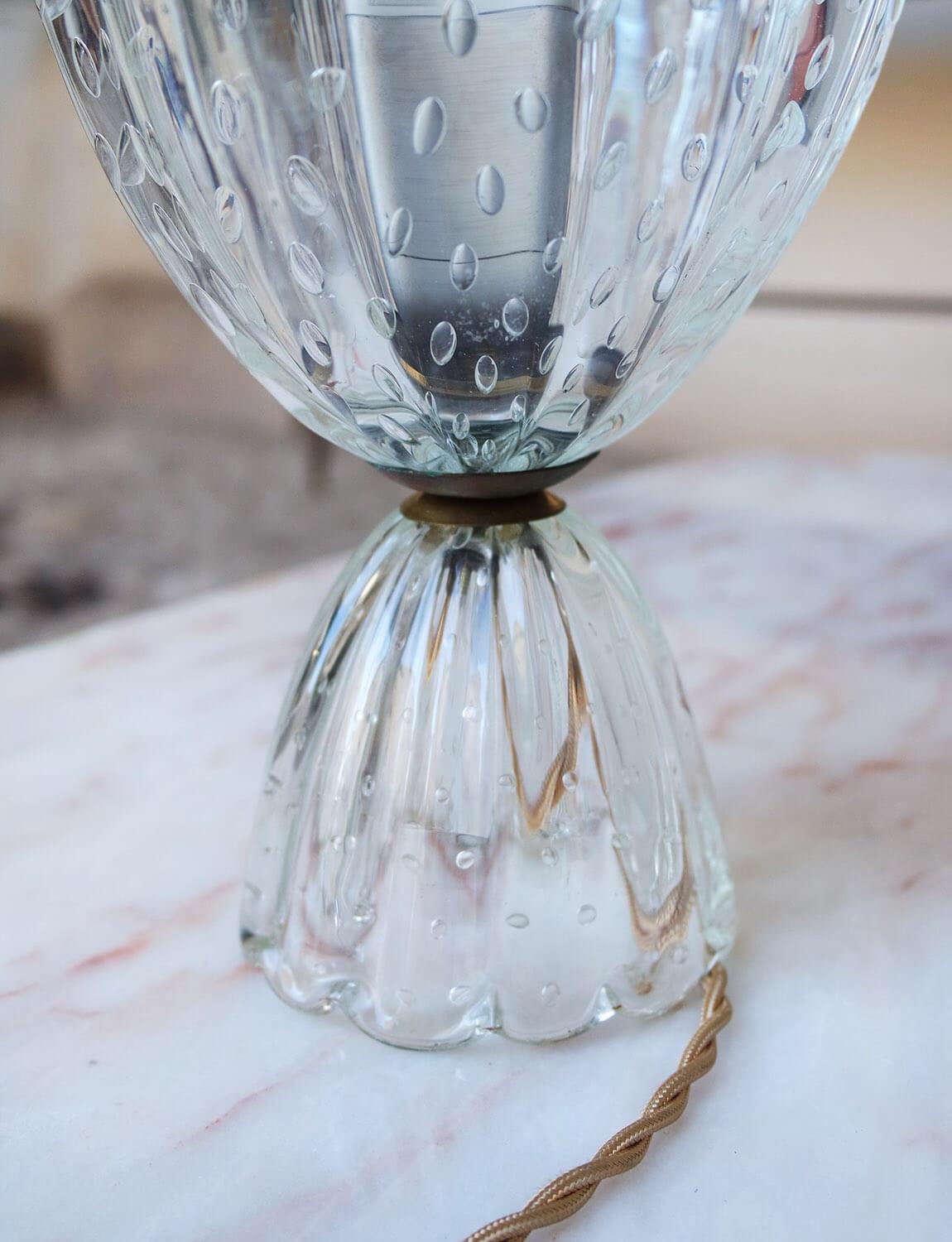 1950s Hand-blown Murano Glass Bolle Lamp 4