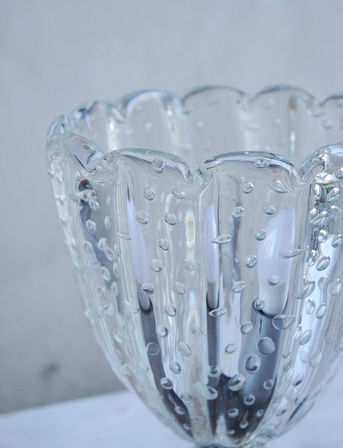 Italian 1950s Hand-blown Murano Glass Bolle Lamp