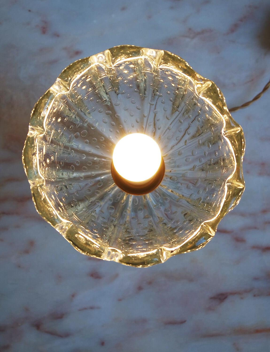 1950s Hand-blown Murano Glass Bolle Lamp In Good Condition In Roma, IT