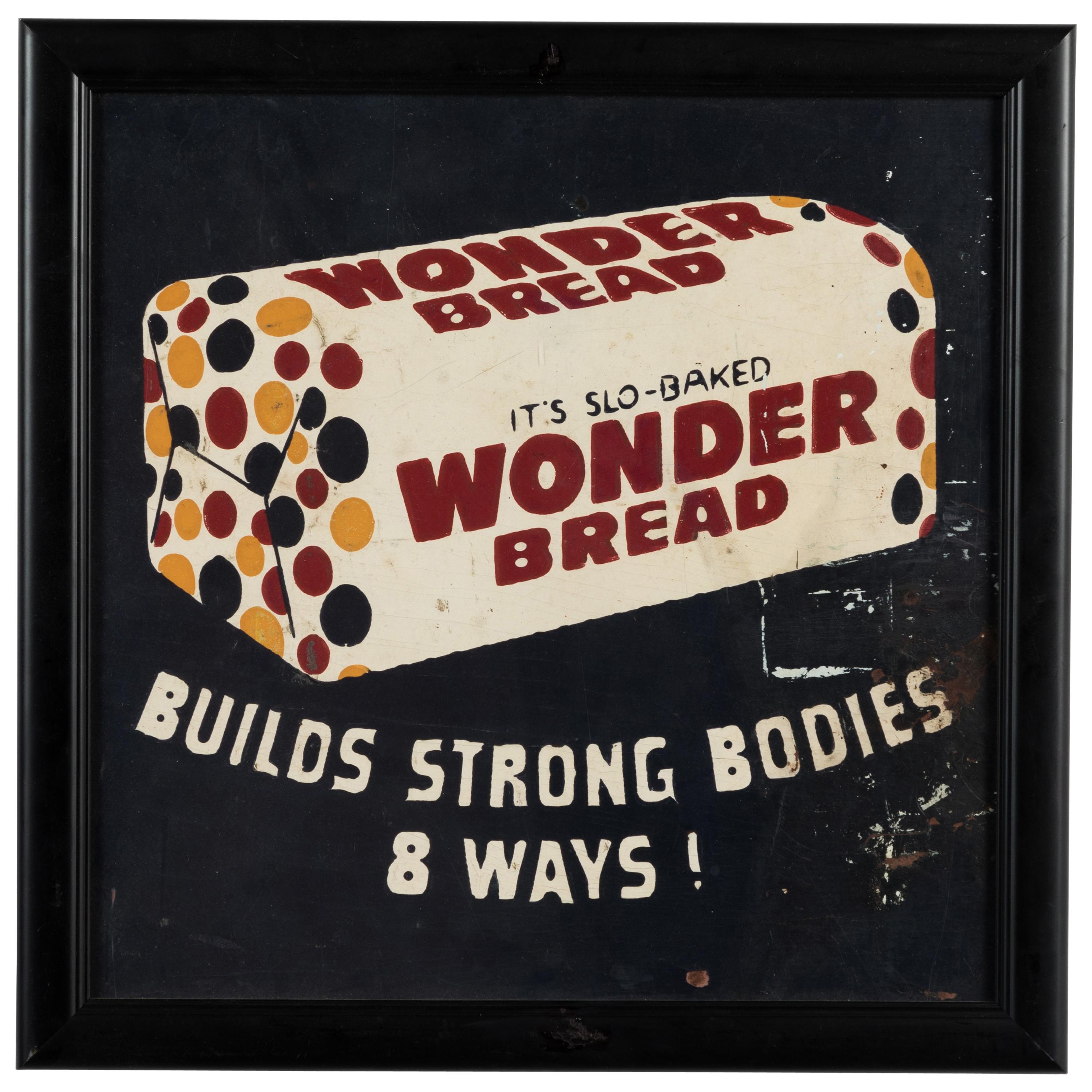 1950s Hand Painted Advertising Wonder Bread Pop Art