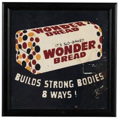 1950s Hand Painted Advertising Wonder Bread Pop Art