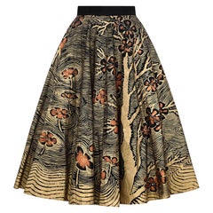 1950er Jahre Hand gemalt Gold mexikanischen "Herbst" Thema Rock mit Bronze Blumen
