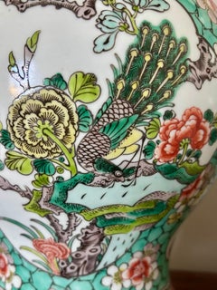 1950s Hand Painted Hollywood Regency French Ginger Jar Lamps by Marbro