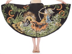 1950s Hand-Painted Mexican Circle Skirt