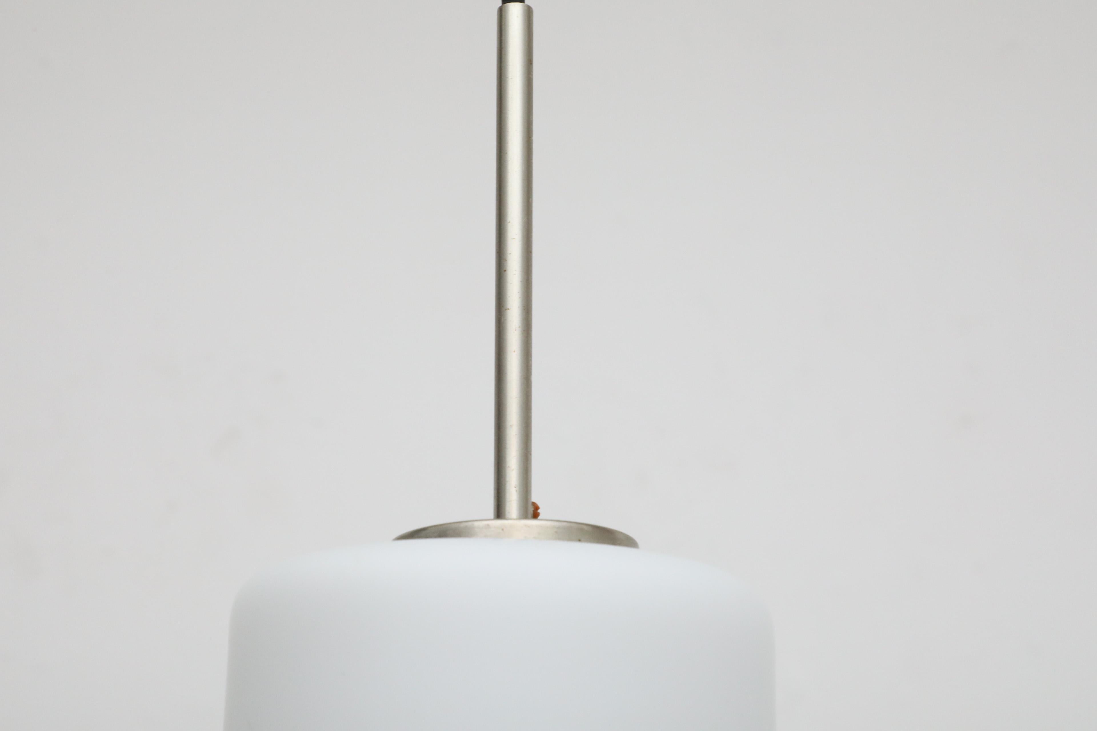 1950's Hand-Painted Milk Glass Pendant Lamp w/ People Dancing and Playing Music For Sale 9