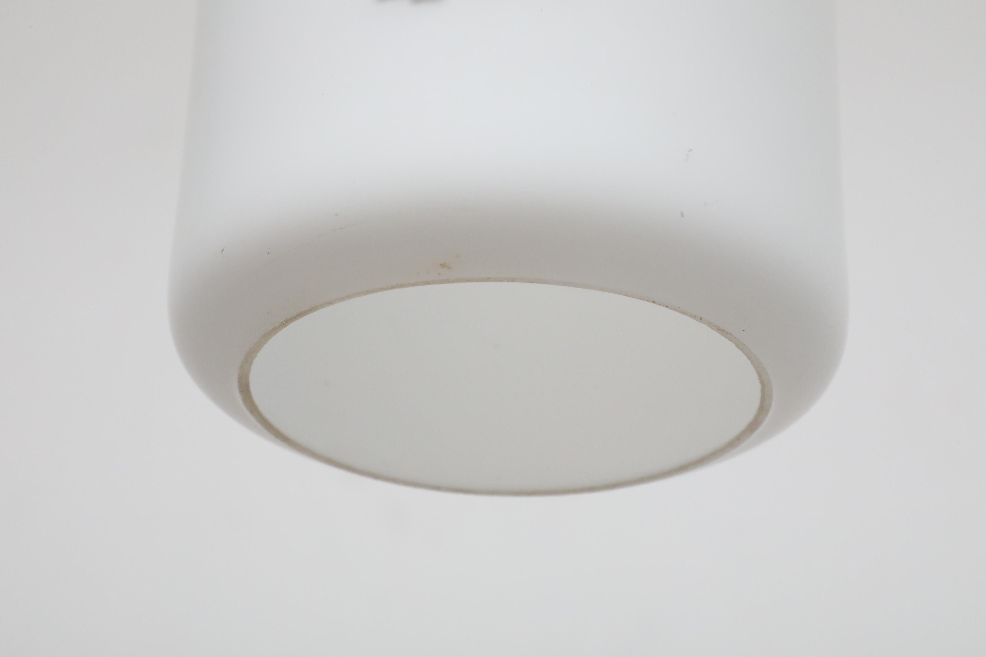 1950's Hand-Painted Milk Glass Pendant Lamp w/ People Dancing and Playing Music For Sale 14