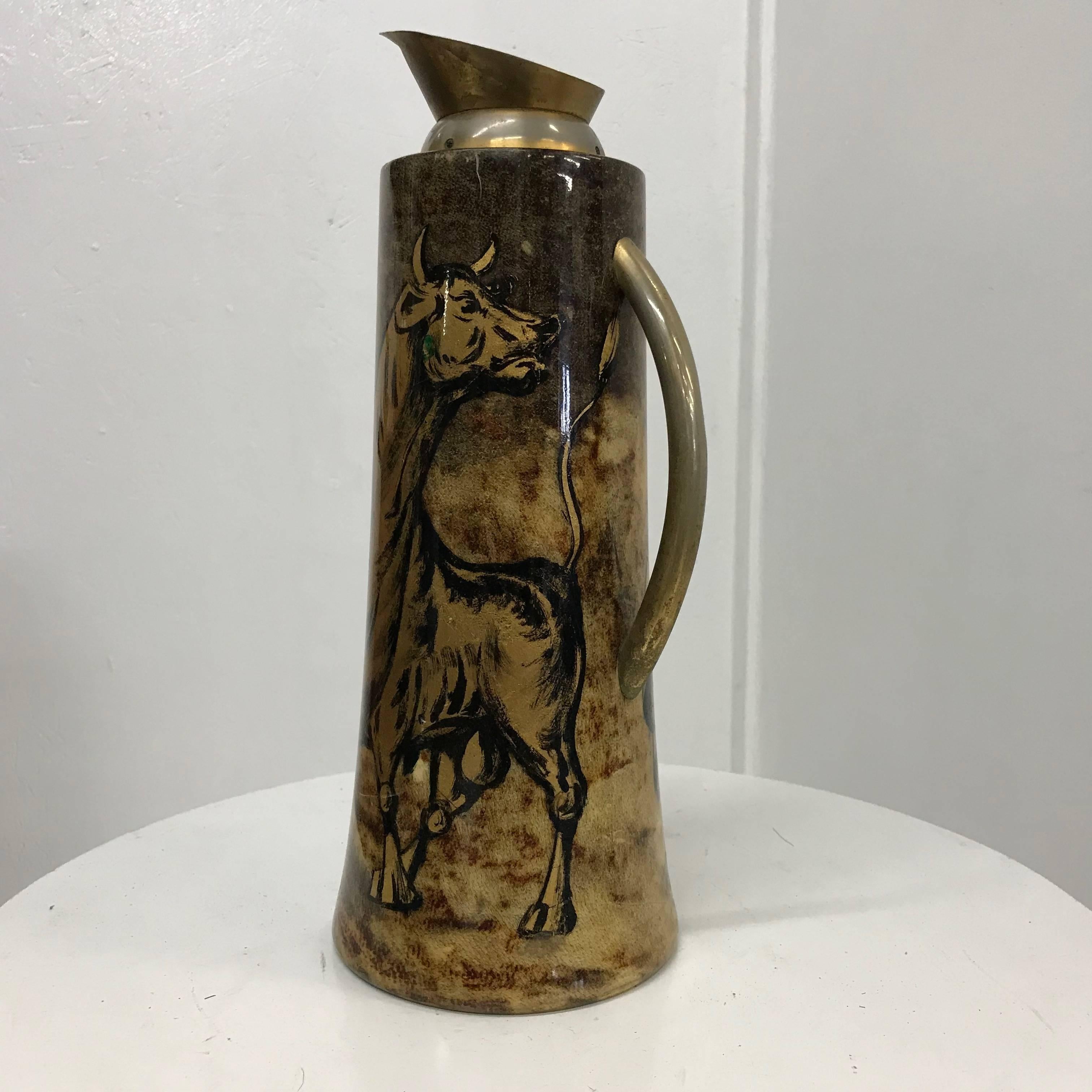 1950s Hand-Painted Pitcher by Aldo Tura Macabo Cusano 3