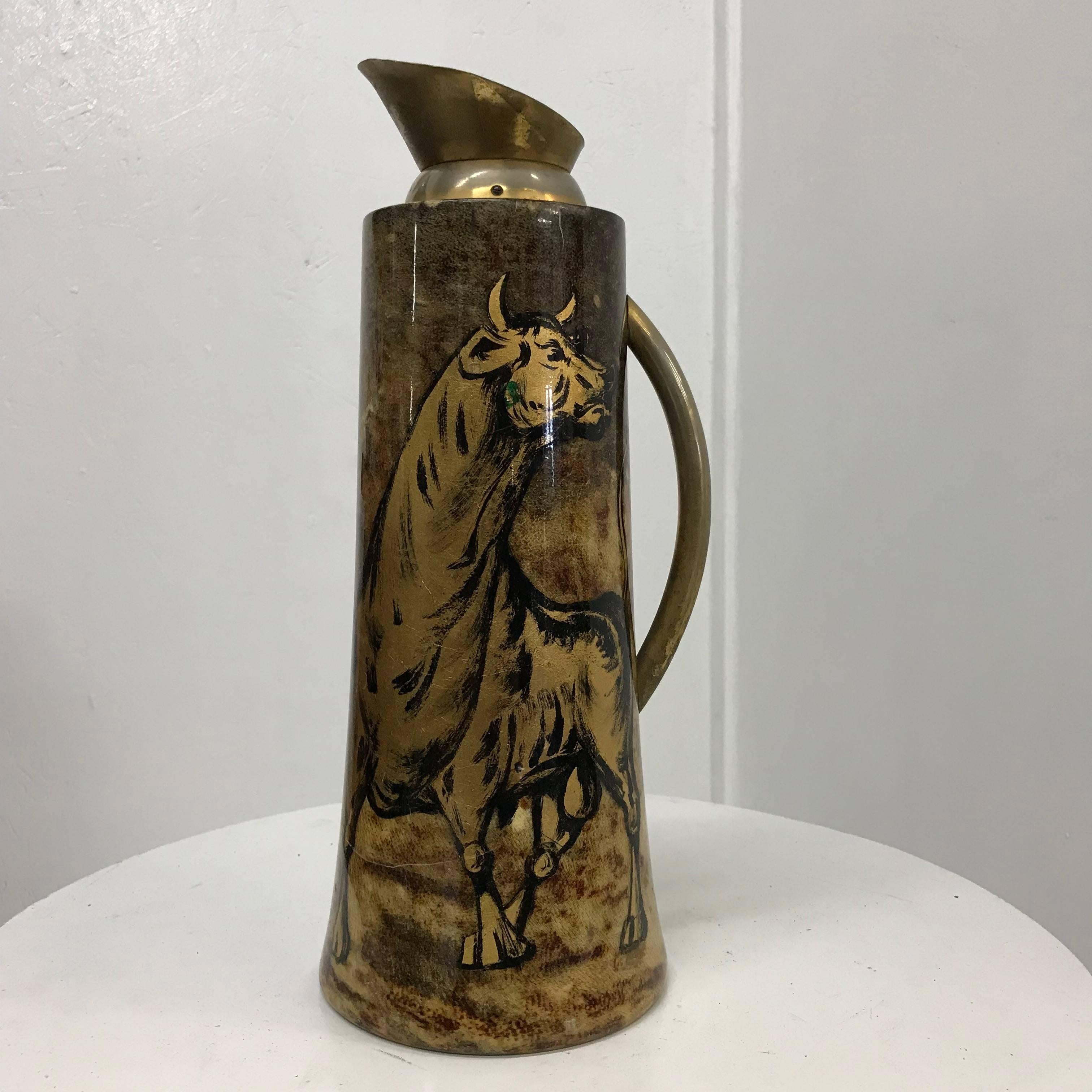 1950s Hand-Painted Pitcher by Aldo Tura Macabo Cusano 5