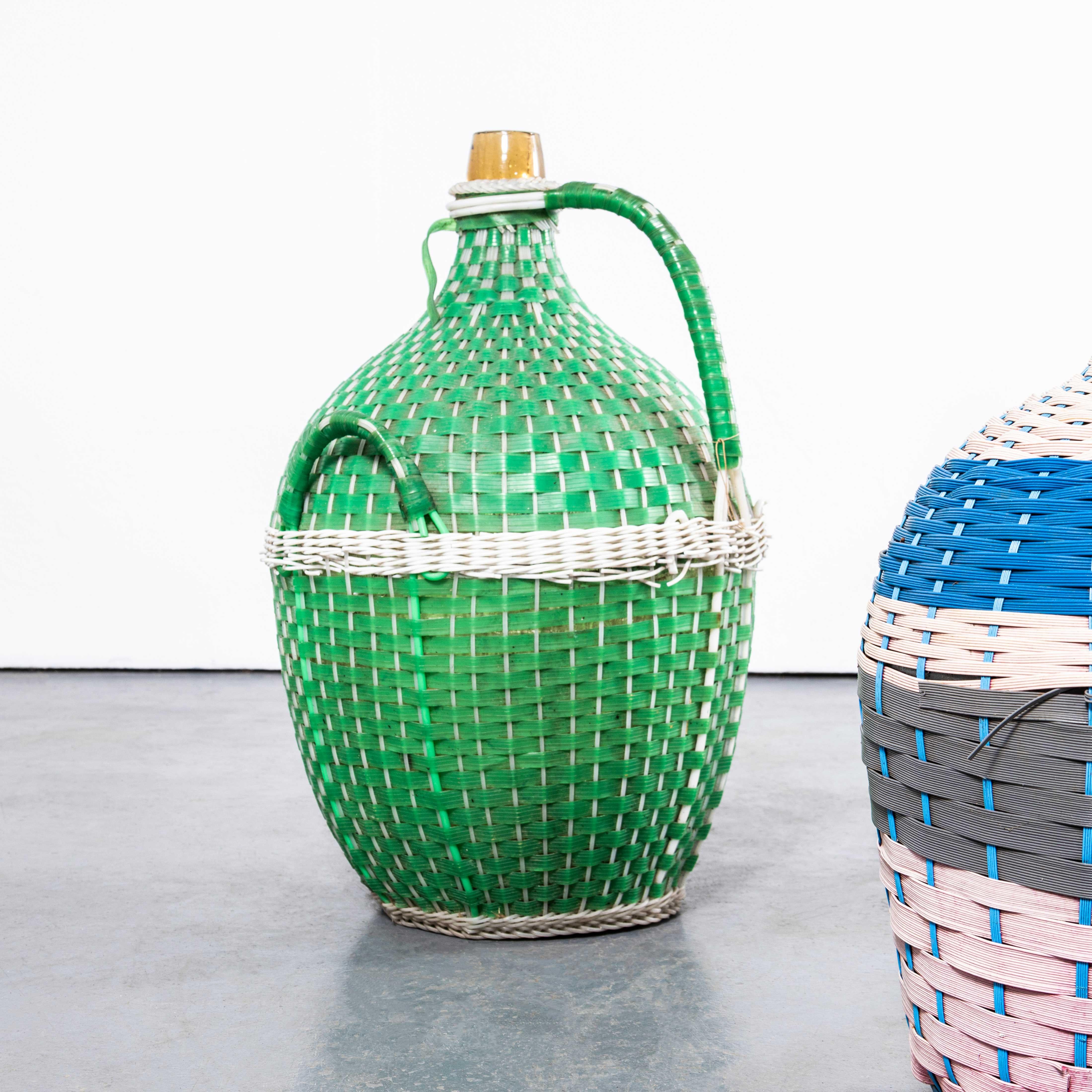 Mid-20th Century 1950’s Hand Woven Czech Bottle Carriers – Large to Extra Large For Sale