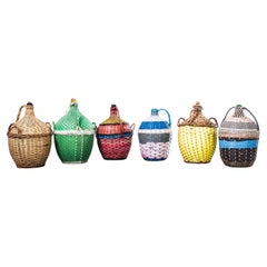 1950’s Hand Woven Czech Bottle Carriers – Large to Extra Large