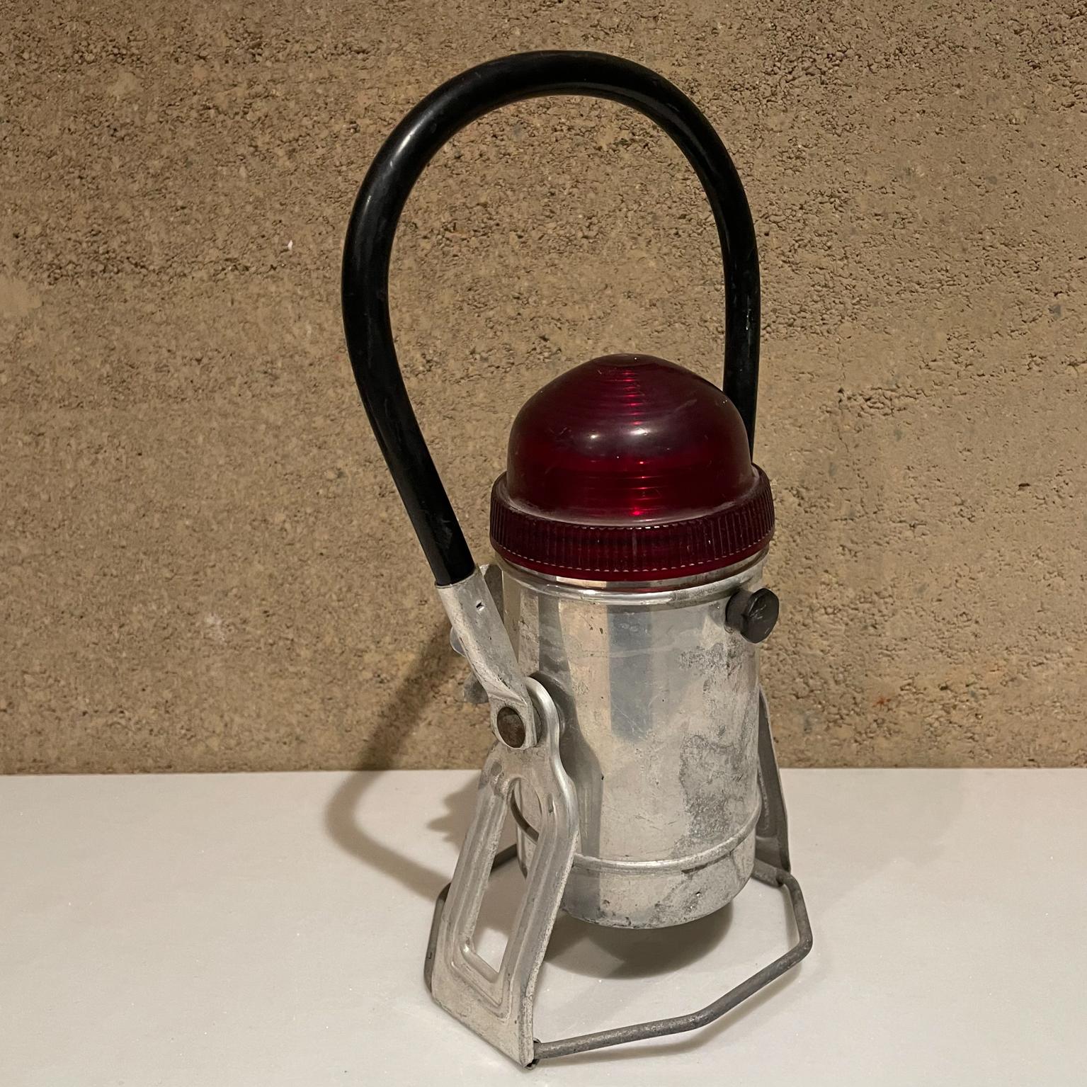 American 1950s Red Camp Lantern Hanging Railroad Lamp Handilite Co Sturgeon Bay WI