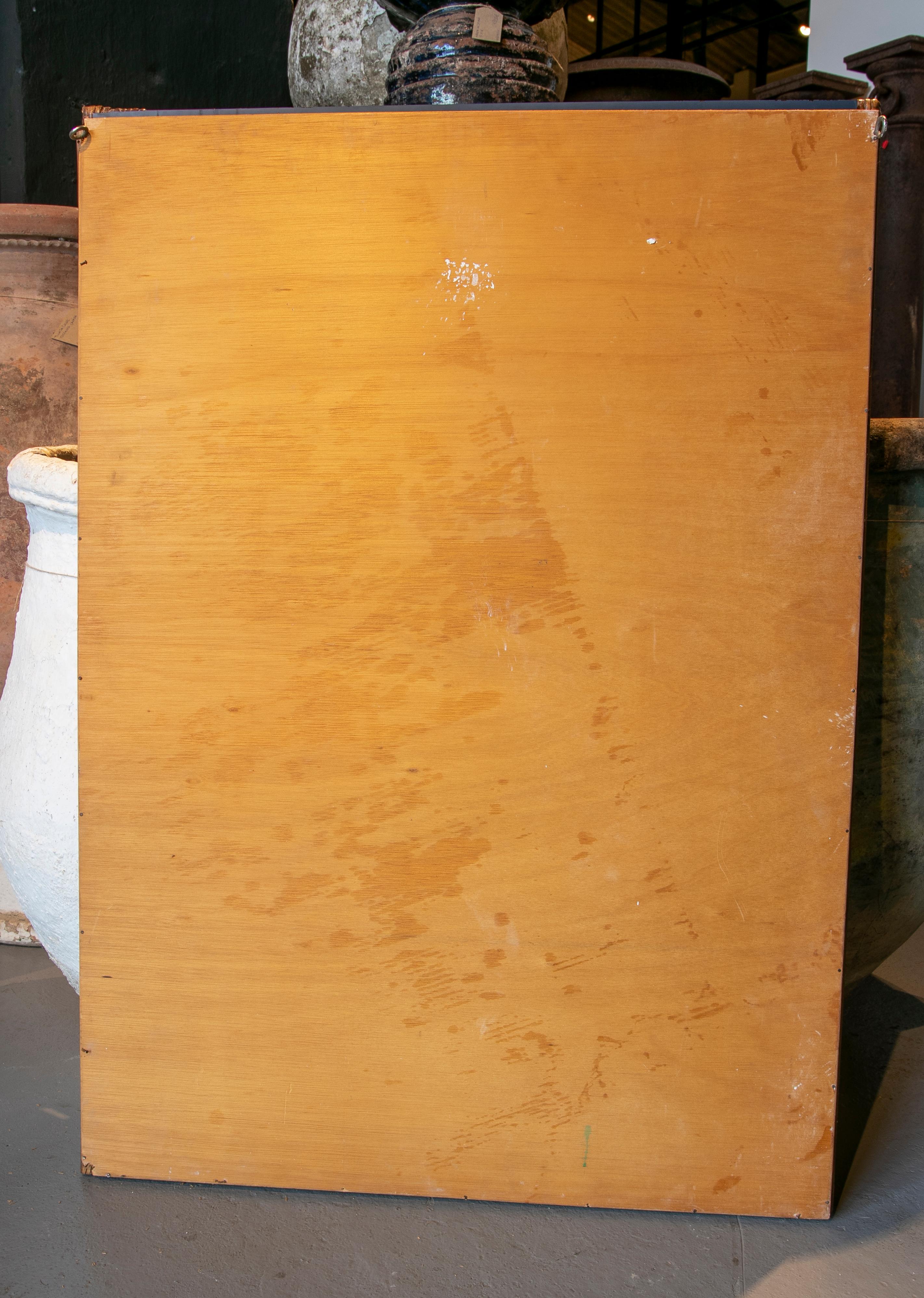 1950s Handmade Bamboo Wall Mirror For Sale 4