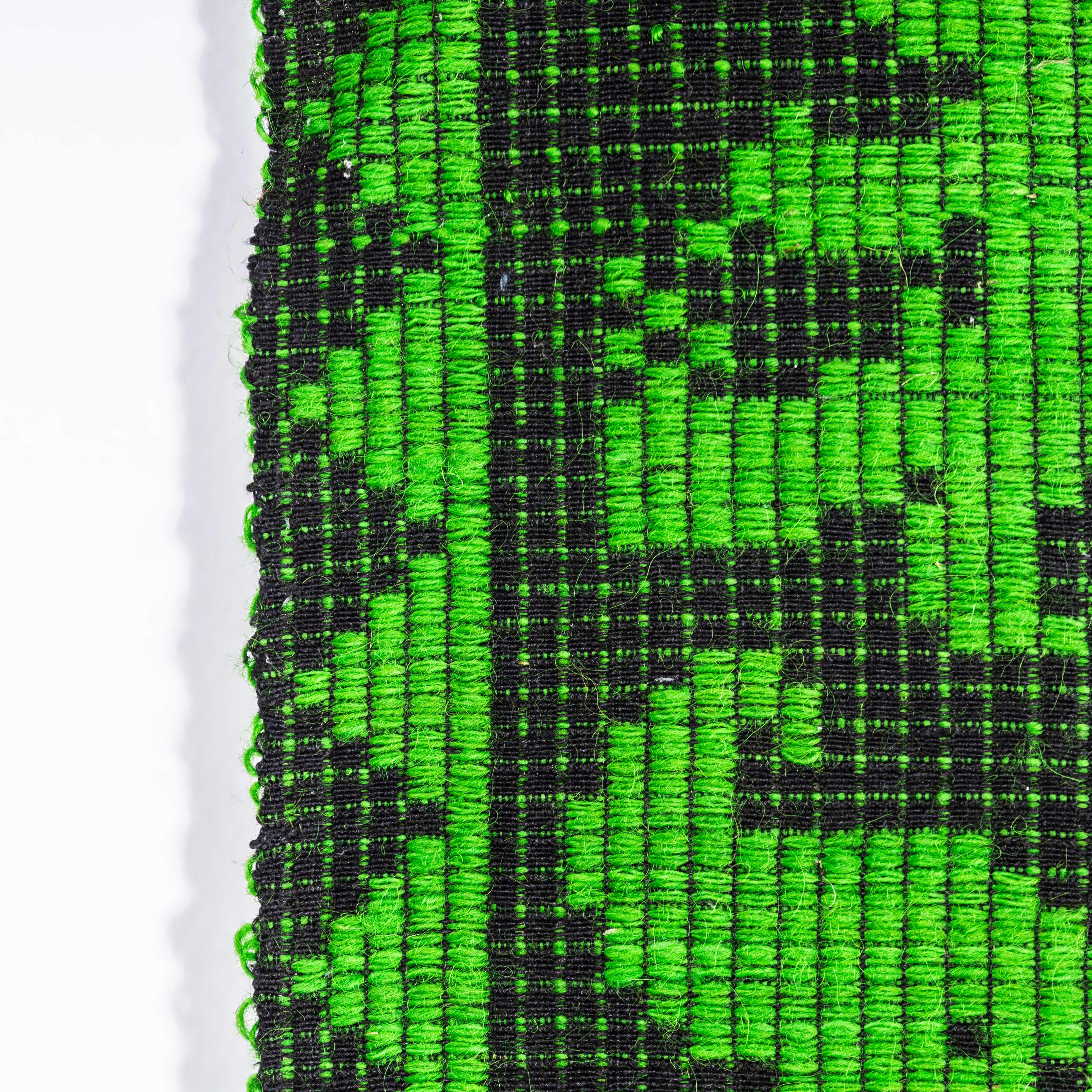 Mid-20th Century 1950's Handmade Bright Green Folk Hungarian Wool Bedspread For Sale