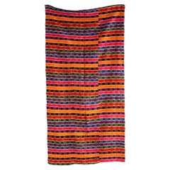 1950's Handmade Colourful Folk Hungarian Wool Bedspread