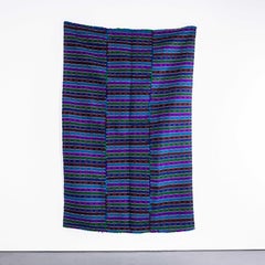 1950's Handmade Dark Patterned Folk Hungarian Wool Bedspread