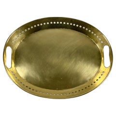 1950s Handmade Italian Brass Serving Tray