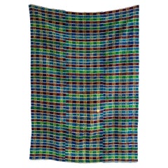 1950's Handmade Multi-Coloured Folk Hungarian Wool Bedspread