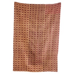 1950's Handmade Red & Yellow Folk Hungarian Wool Bedspread