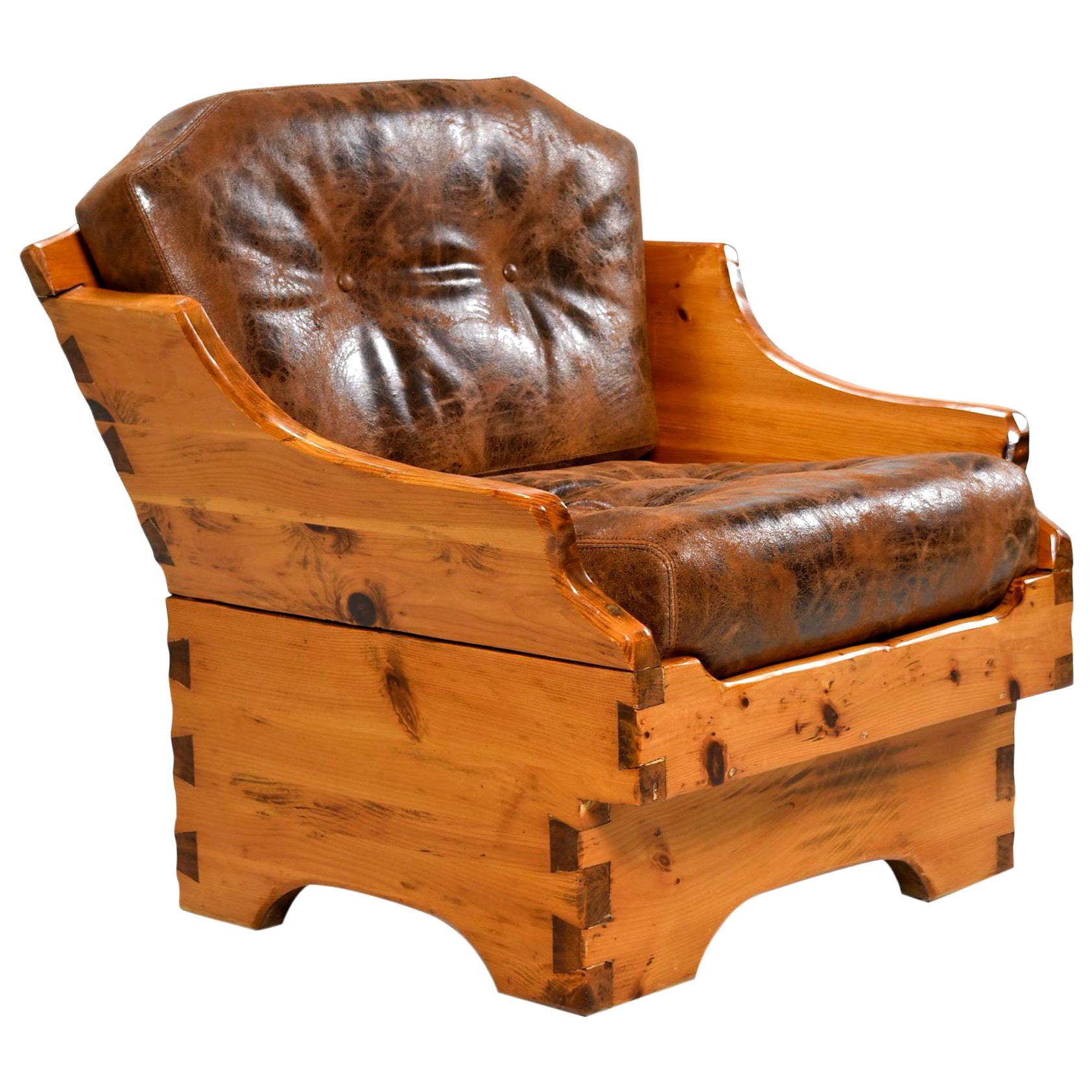 pine armchair