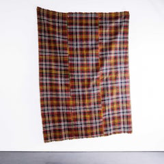 1950's Handmade Striped Folk Ungarische Wolle Tagesdecke