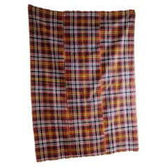 1950's Handmade Striped Folk Hungarian Wool Bedspread