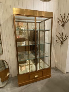 1950s Handsome Brass Display Cabinet-Jewellery Store France
