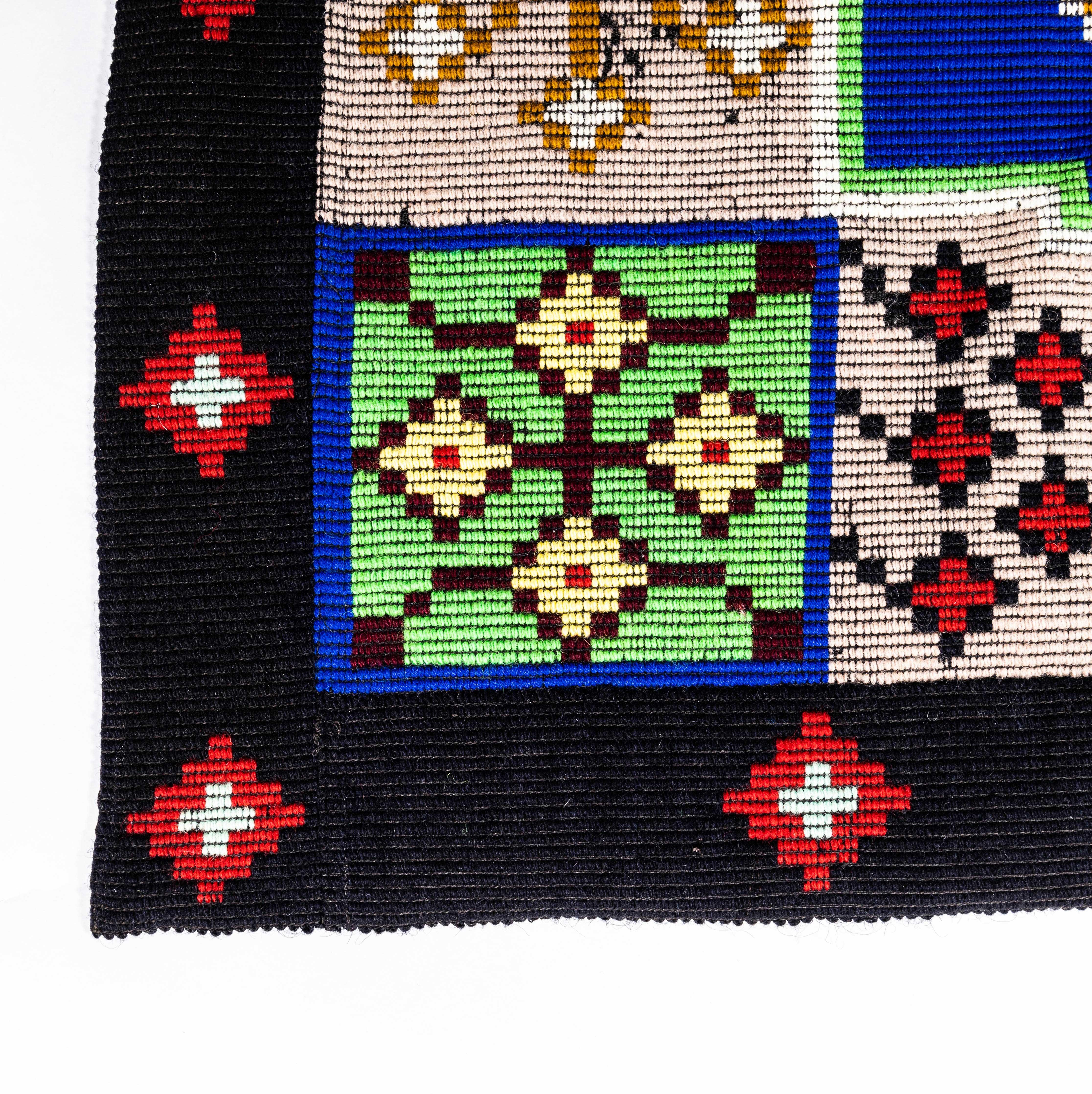 1950's Handwoven Hungarian Folk Hanging In Good Condition For Sale In Hook, Hampshire