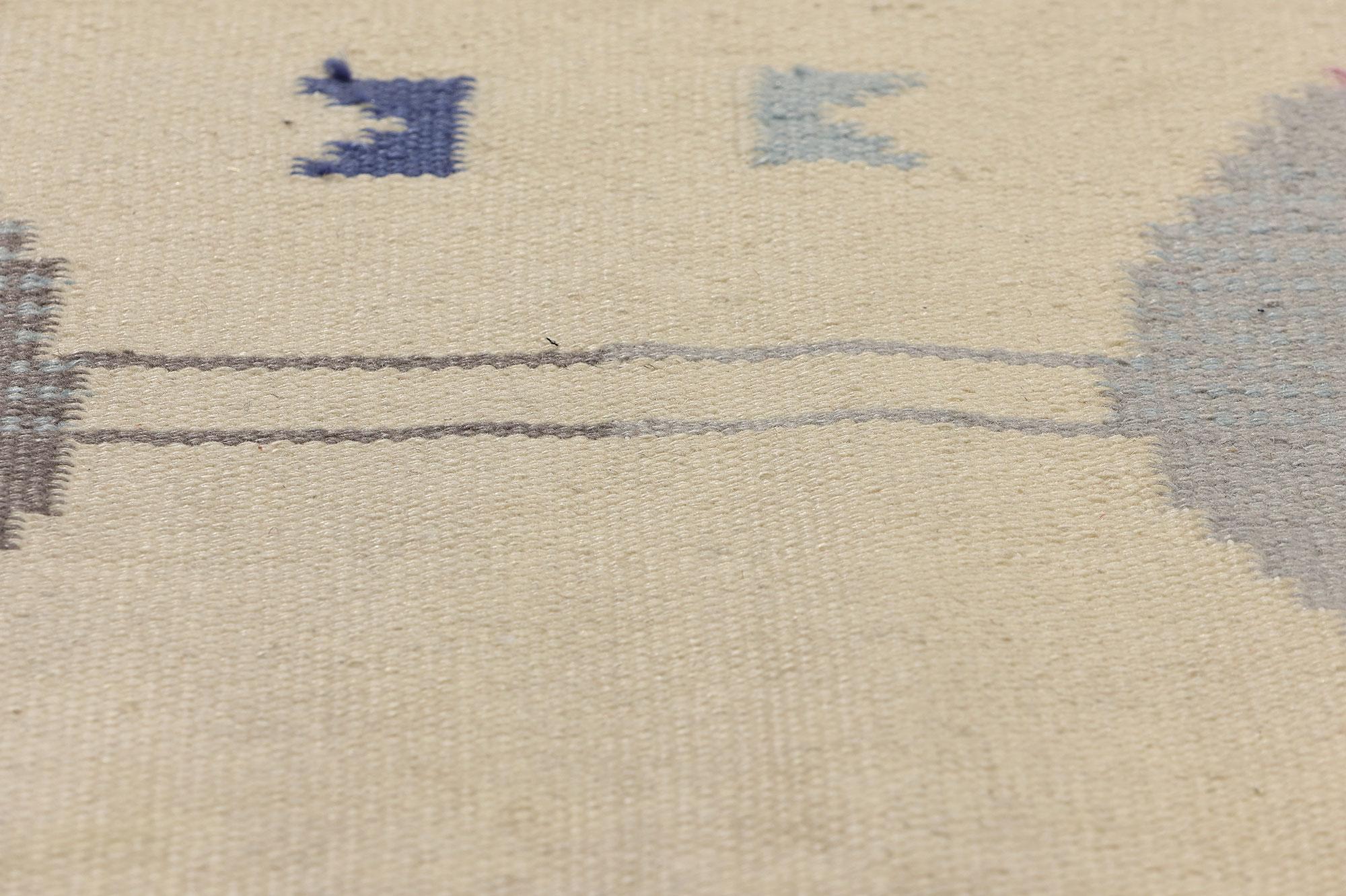 1950s Handwoven Vintage Swedish Rölakan Tapestry Monogrammed Éva Németh en vente 1