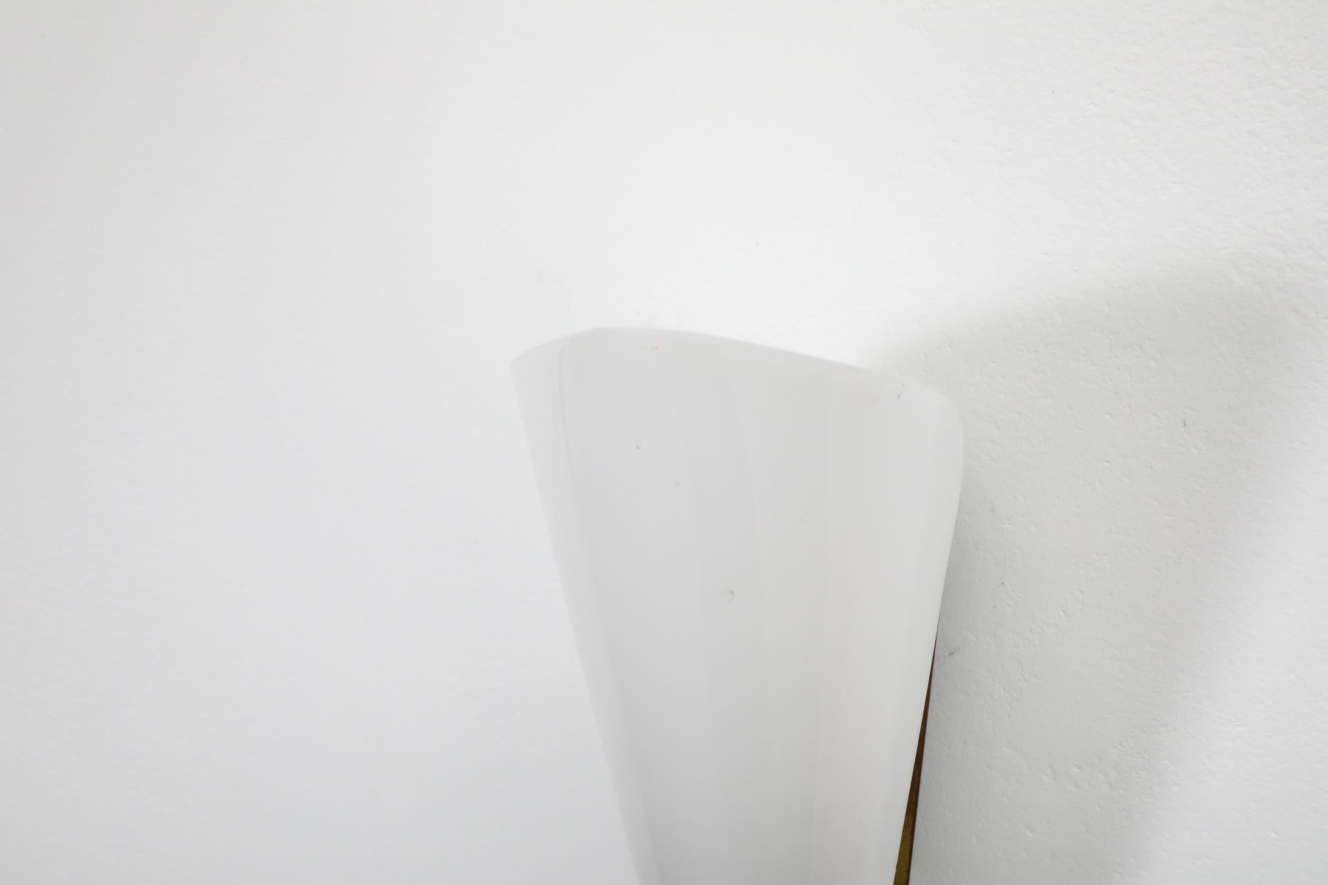 1950s Hanns Hoffmann-Lederer Style Plexi Wall Sconce with Brass Base and Accents 6