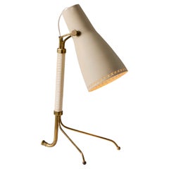 1950s Hans Bergström Model E1271 Perforated Metal & Brass Table Lamp for ASEA