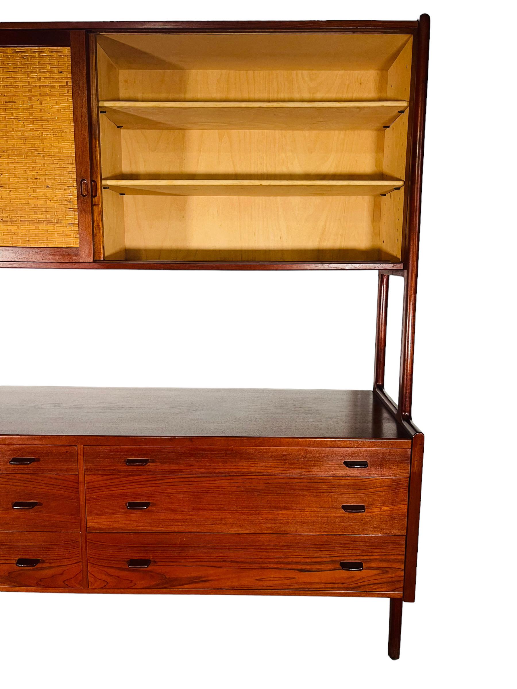 1950s Hans J. Wegner for RY Mobler Teak Credenza / Hutch In Good Condition For Sale In Brooklyn, NY