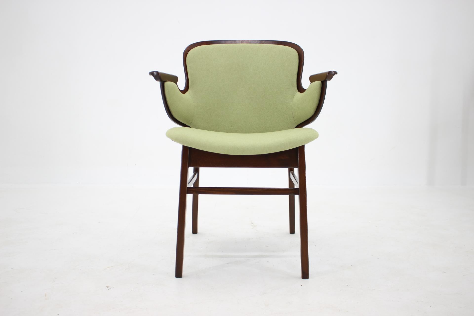 Mid-Century Modern 1950s Hans Olsen Beech Shell Chair For Bramin Mobler, Denmark For Sale