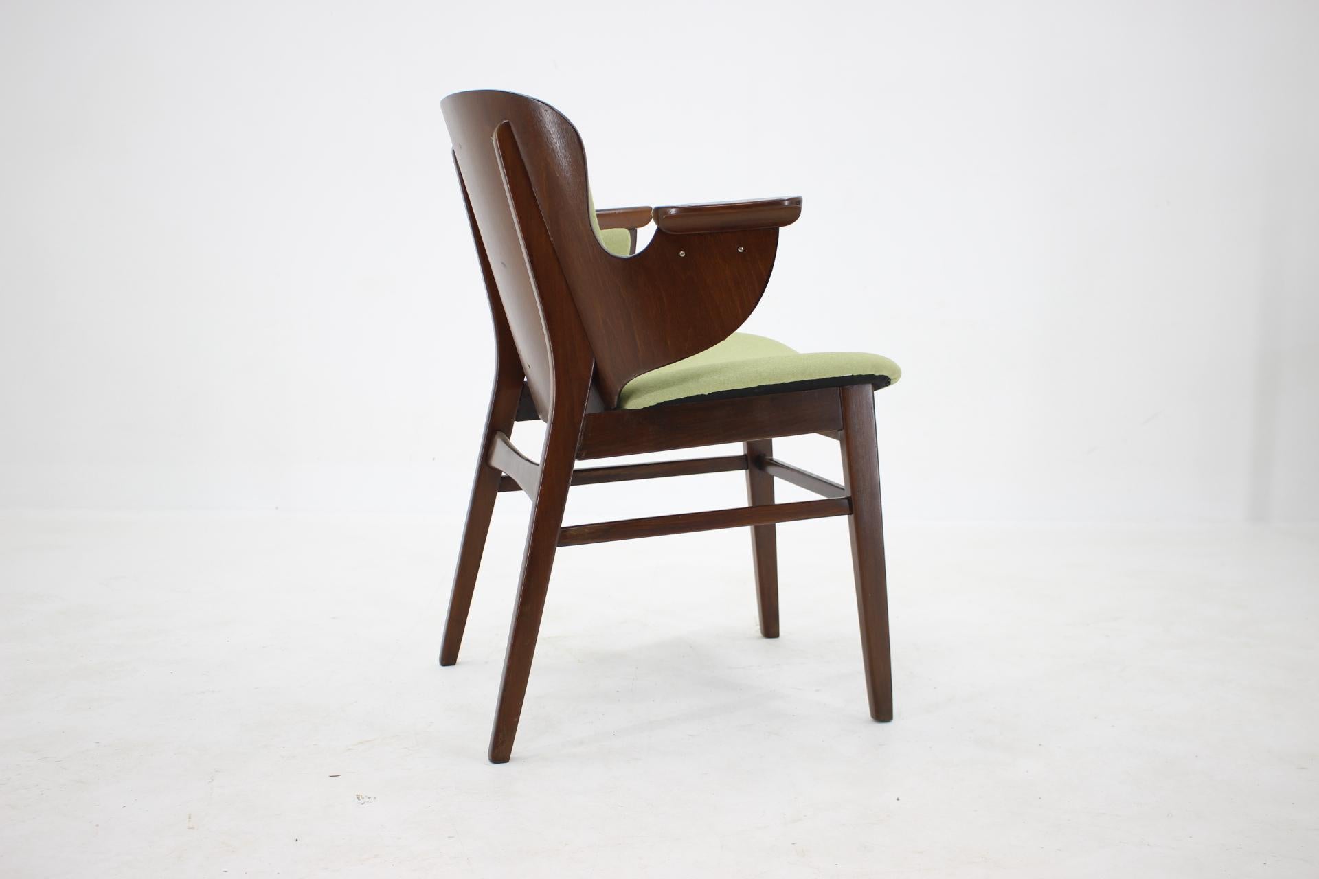 Danish 1950s Hans Olsen Beech Shell Chair For Bramin Mobler, Denmark For Sale