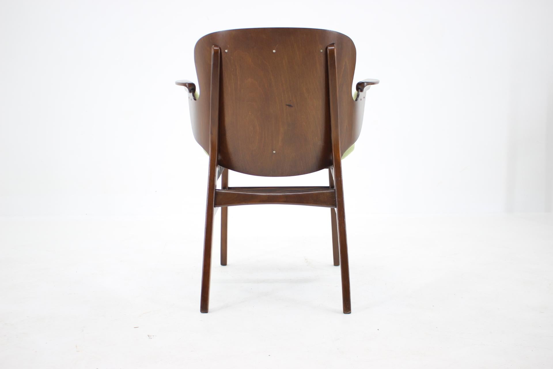 Hans Olsen chaise en coquille de hêtre des années 1950 pour Bramin Mobler, Danemark Bon état - En vente à Praha, CZ