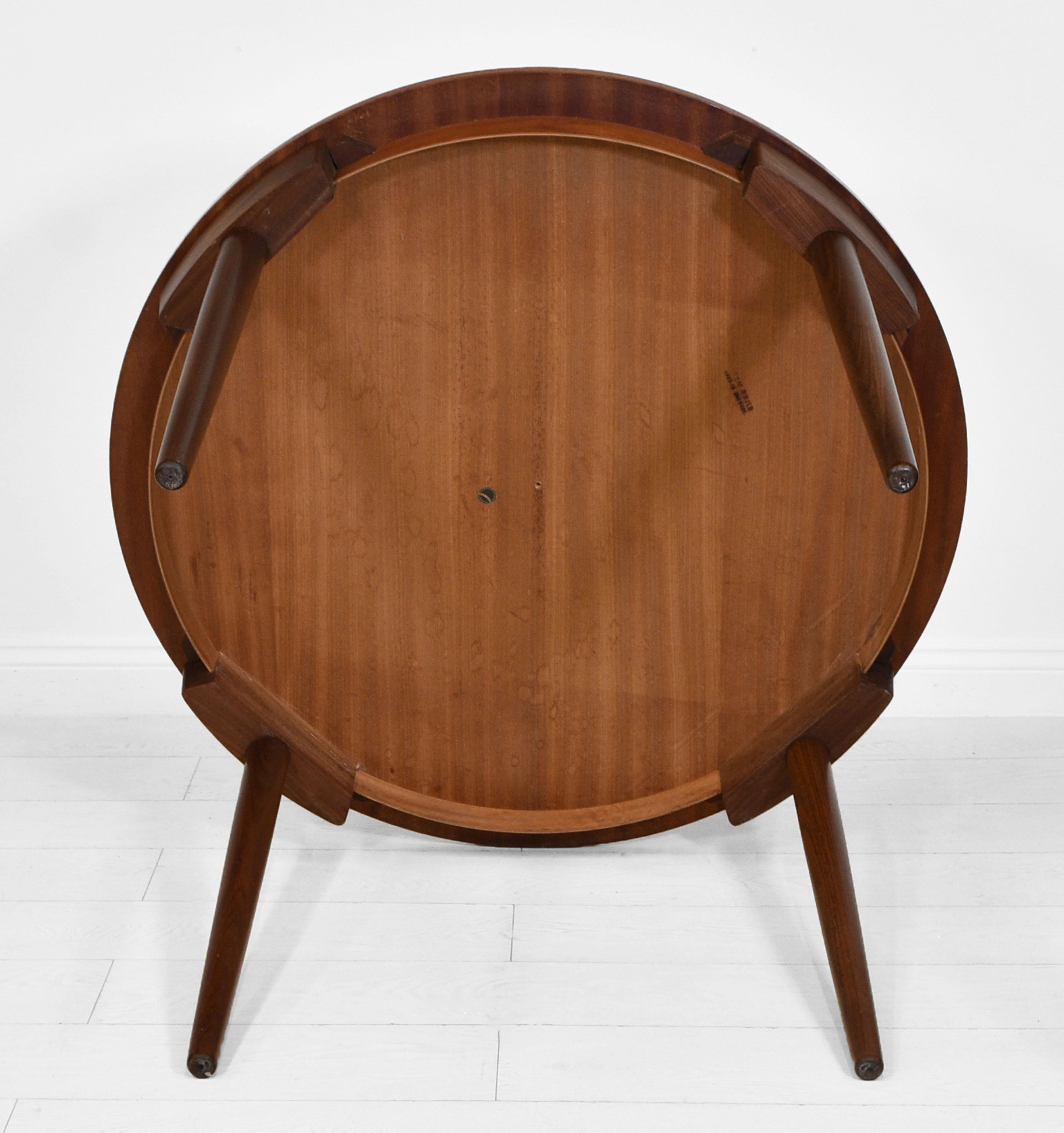 1950'S Hans Olsen Teak Compact Danish Dining Table & Four Chairs By Frem Rojle 1
