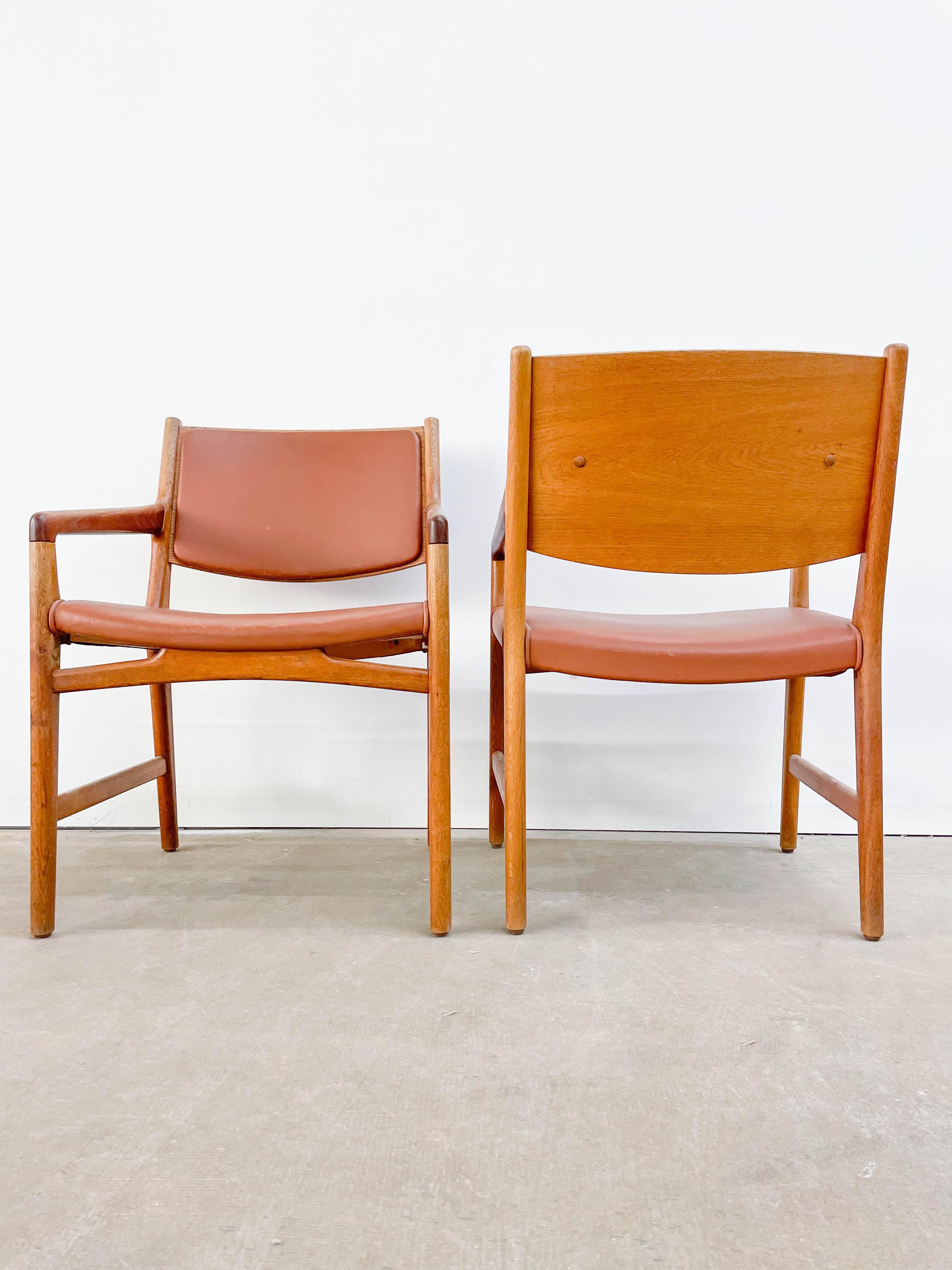 Danish 1950s Hans Wegner Custom Chairs for Magasin Du Nord, a Pair