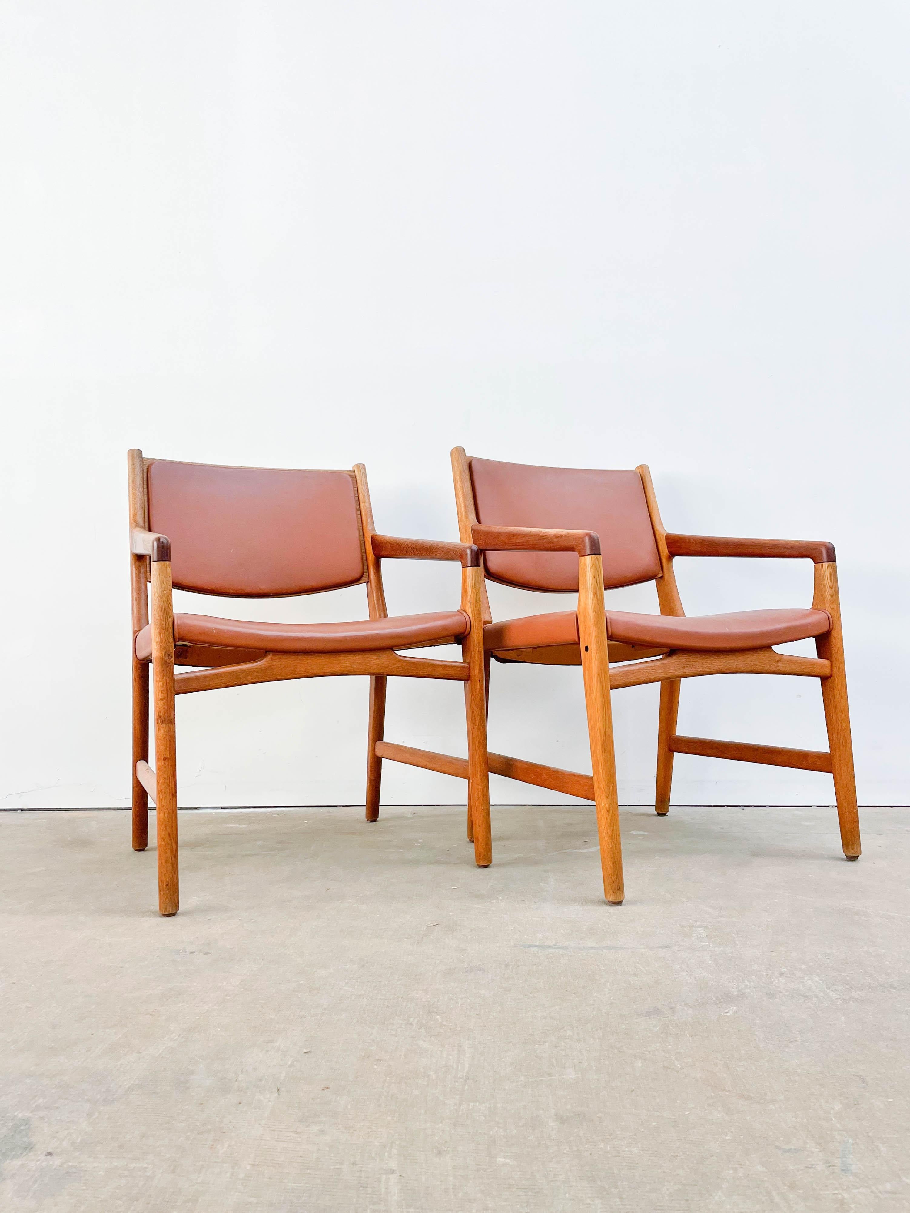 20th Century 1950s Hans Wegner Custom Chairs for Magasin Du Nord, a Pair