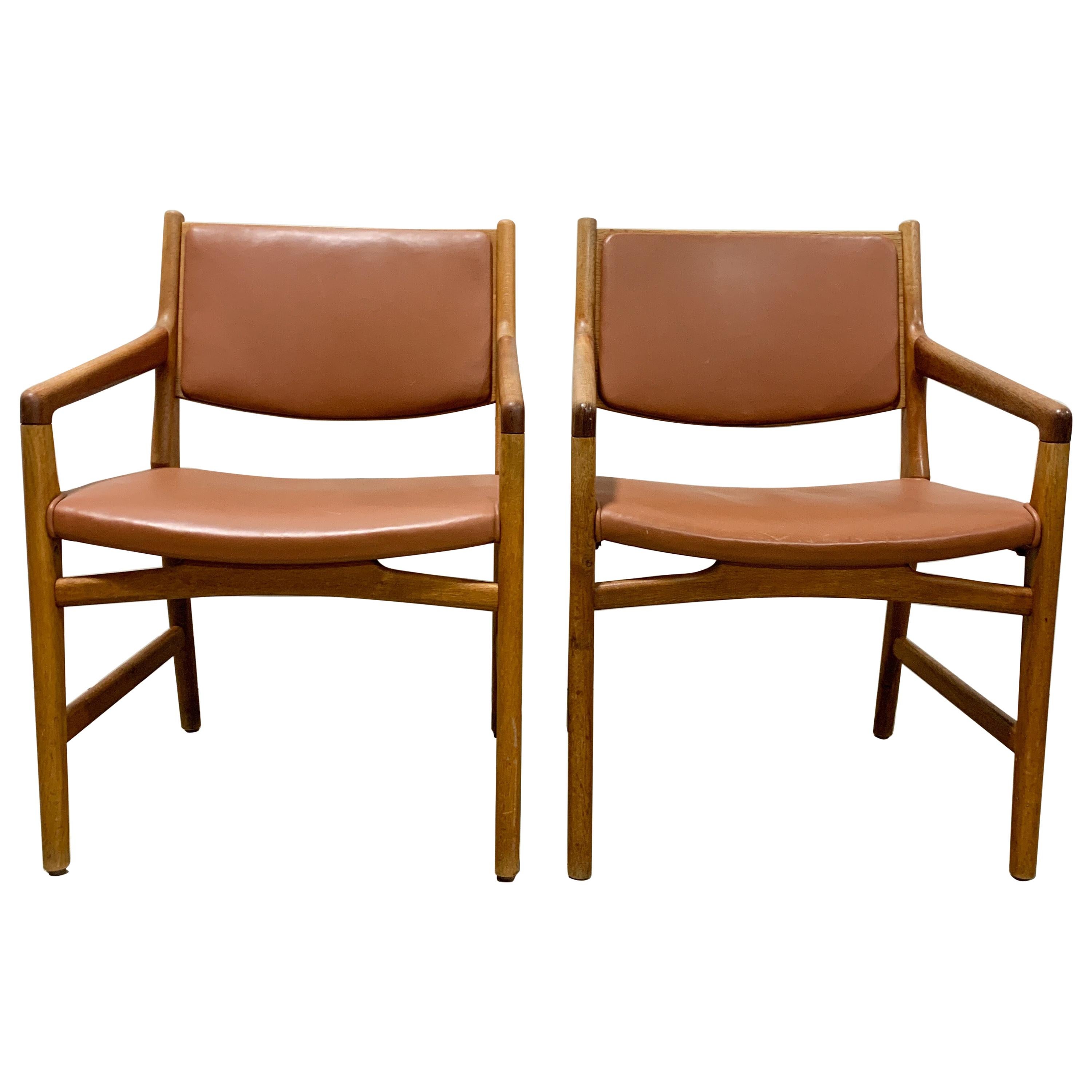 1950s Hans Wegner Custom Chairs for Magasin Du Nord, a Pair